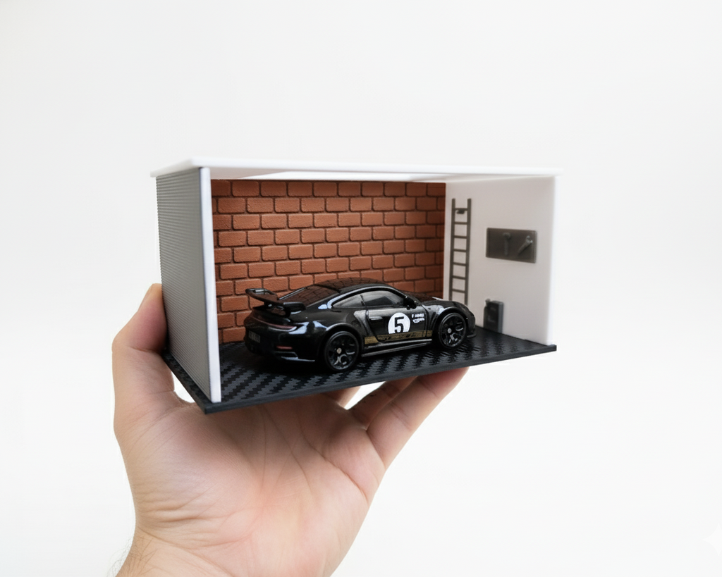 Garage diorama for hot wheels or matchbox