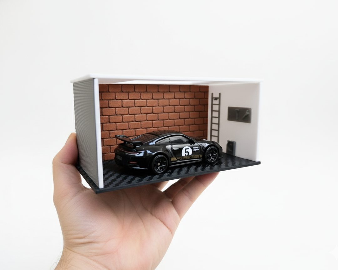 Garage diorama for hot wheels or matchbox