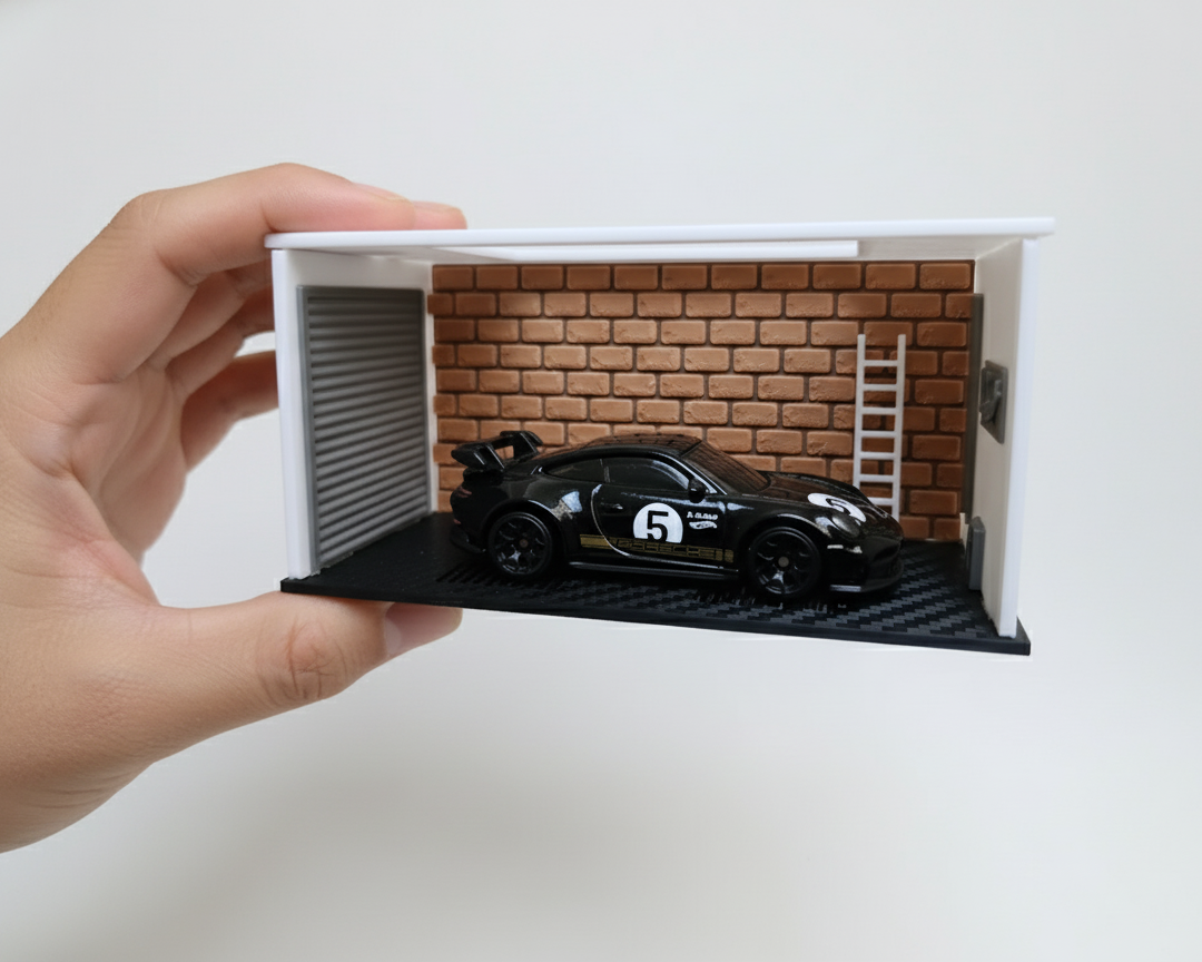 Garage diorama for hot wheels or matchbox